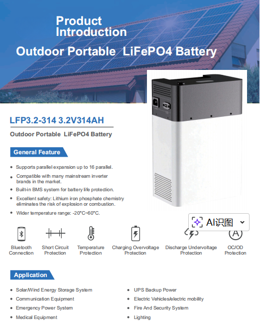 Outdoor Portable LiFePO4 BESS 2kWh